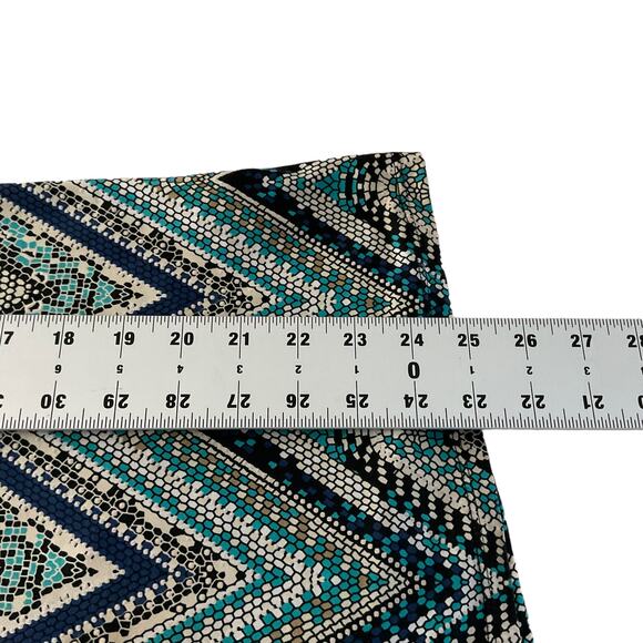 Exclusive One Chevron Zigzag Sleeveless Top Size Small Blue Black White - Picture 4 of 13